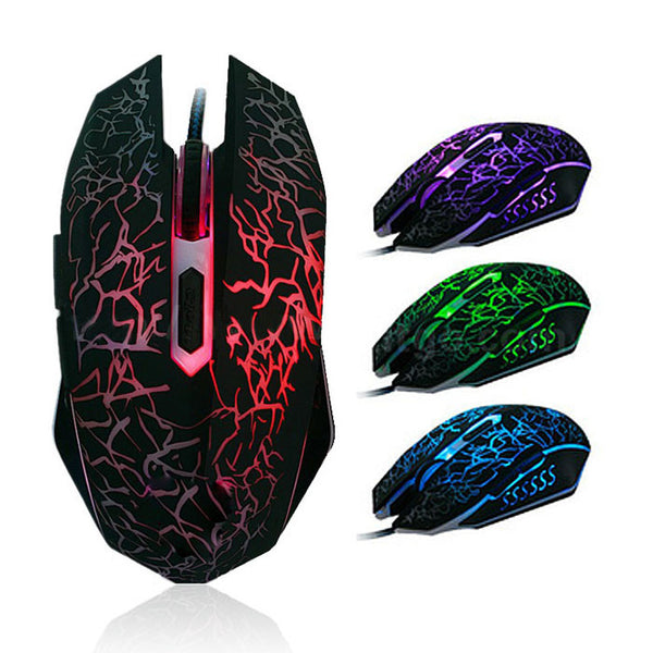 Professional Colorful Backlight 4000DPI Optical Wired Gaming Mouse Mice