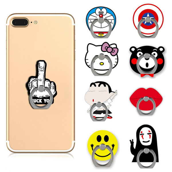 hello kitty Universal Stent Accessories Mobile Phone Holder Stand Finger Ring Magnetic For iphone X 8 plus huawei  Smart Phone