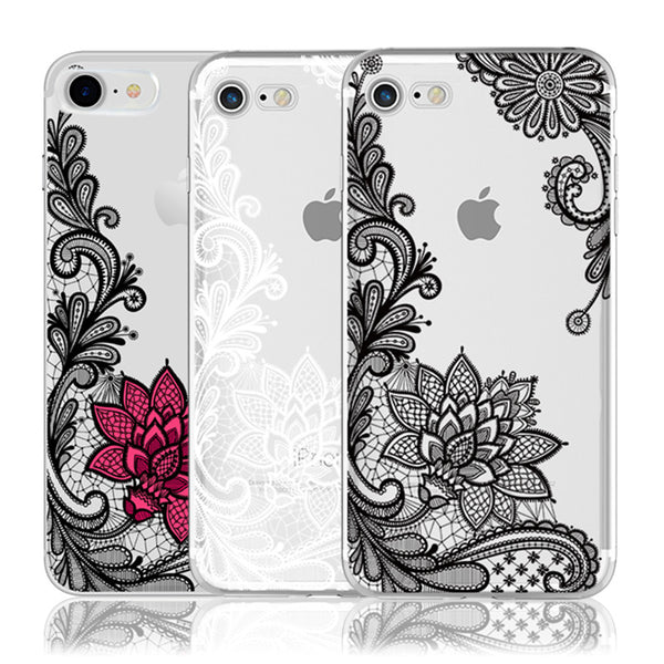 Lace Mandala Case For iPhone X 8 7 6 6S Plus 5 5S SE 5C 4 4S For Xiaomi Redmi 4 4A 3S 3 S 4X Note 3 4 Pro Prime Mi A1 5X 5A S2