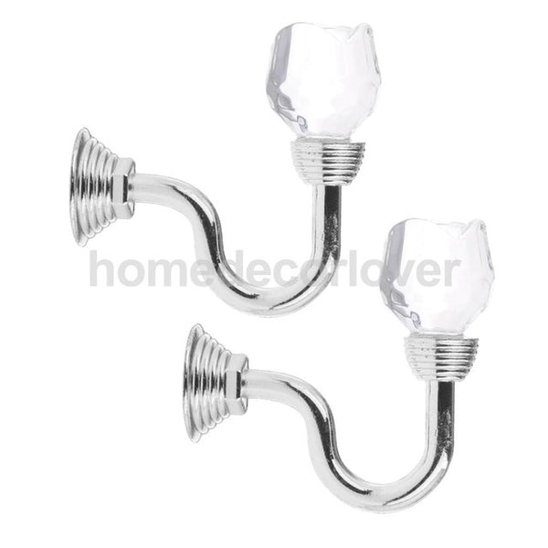 1 Pair Vintage Rose Drapery Curtain Tieback Hook Wall Tassel Hardware
